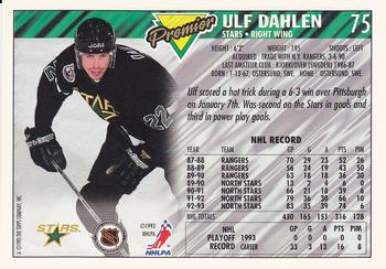1993-94 Topps Premier #75 Ulf Dahlen Back