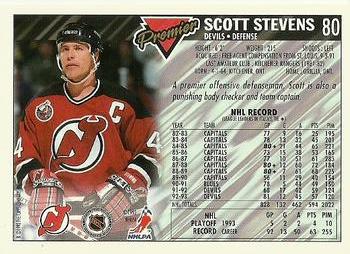 1993-94 Topps Premier #80 Scott Stevens Back