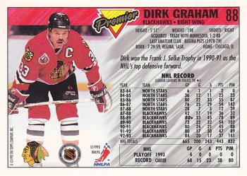 1993-94 Topps Premier #88 Dirk Graham Back