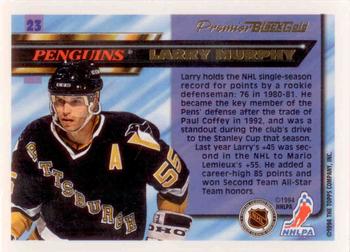1993-94 Topps Premier - Black Gold #23 Larry Murphy Back