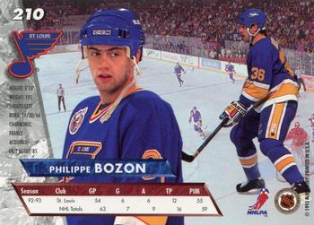 1993-94 Ultra #210 Philippe Bozon Back