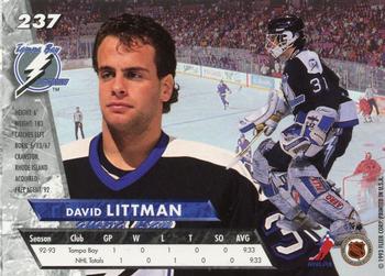 1993-94 Ultra #237 David Littman Back