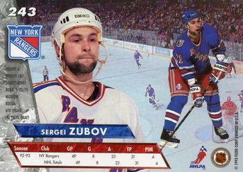 1993-94 Ultra #243 Sergei Zubov Back