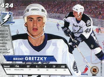 1993-94 Ultra #424 Brent Gretzky Back