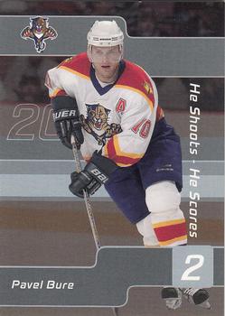 2001-02 Be a Player Signature Series - He Shoots-He Scores Points #NNO Pavel Bure Front