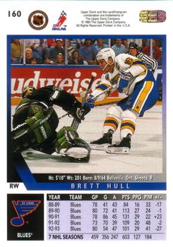 1993-94 Upper Deck #160 Brett Hull Back