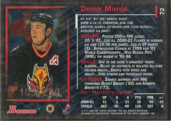 2001-02 Bowman YoungStars - Gold #72 Derek Morris Back