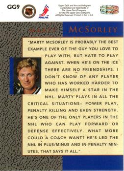 1993-94 Upper Deck - Gretzky's Great Ones #GG9 Marty McSorley Back
