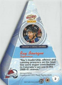 2001-02 Pacific - Cramer's Choice #2 Ray Bourque Back