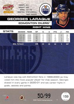 2001-02 Pacific - Hobby LTD #159 Georges Laraque Back