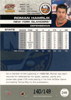 2001-02 Pacific - Retail LTD #248 Roman Hamrlik Back