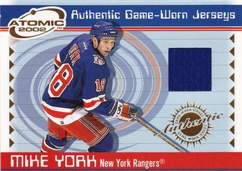 2001-02 Pacific Atomic - Jerseys #41 Mike York Front
