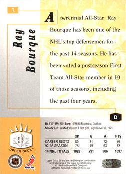 1993-94 Upper Deck - SP #7 Ray Bourque Back
