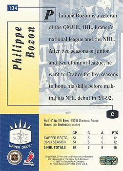 1993-94 Upper Deck - SP #134 Philippe Bozon Back