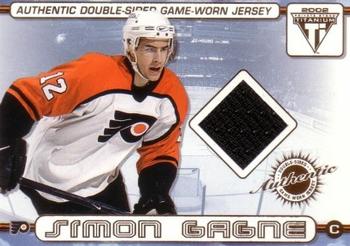 2001-02 Pacific Private Stock Titanium - Authentic Double-Sided Jerseys #51 Simon Gagne / John LeClair Front