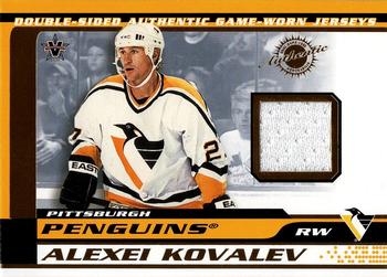2001-02 Pacific Vanguard - Double-Sided Authentic Game-Worn Jerseys #39 Alexei Kovalev / Kip Miller Front