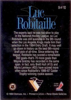 1994-95 Donruss - Ice Masters #9 Luc Robitaille Back