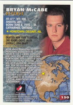 1994-95 Finest #150 Bryan McCabe Back