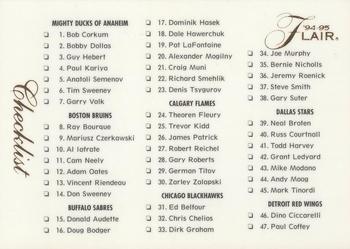 1994-95 Flair #223 Checklist: 1-88 Front