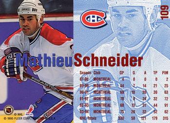 1994-95 Fleer #109 Mathieu Schneider Back