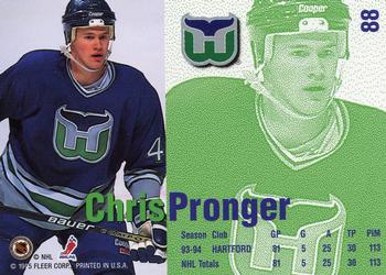 1994-95 Fleer #88 Chris Pronger Back