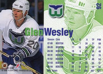1994-95 Fleer #92 Glen Wesley Back