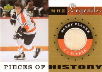 2001-02 Upper Deck Legends - Pieces of History #PH-BC Bobby Clarke Front