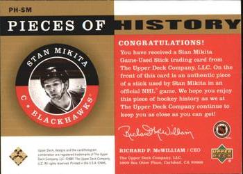 2001-02 Upper Deck Legends - Pieces of History #PH-SM Stan Mikita Back