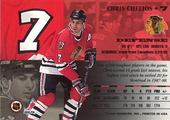 1994-95 Leaf #7 Chris Chelios Back