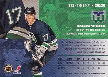 1994-95 Leaf #22 Ted Drury Back