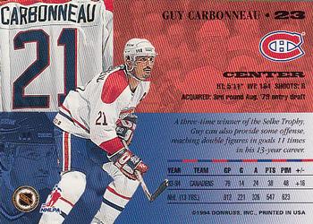 1994-95 Leaf #23 Guy Carbonneau Back
