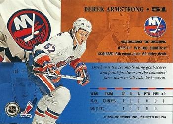 1994-95 Leaf #51 Derek Armstrong Back