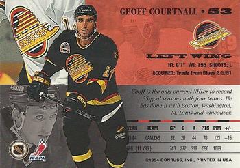 1994-95 Leaf #53 Geoff Courtnall Back