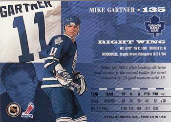 1994-95 Leaf #135 Mike Gartner Back