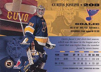 1994-95 Leaf #208 Curtis Joseph Back
