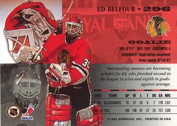 1994-95 Leaf #296 Ed Belfour Back