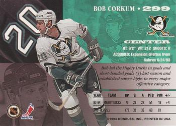 1994-95 Leaf #299 Bob Corkum Back