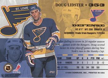 1994-95 Leaf #353 Doug Lidster Back