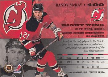 1994-95 Leaf #400 Randy McKay Back