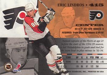 1994-95 Leaf #415 Eric Lindros Back