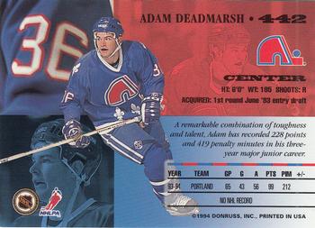 1994-95 Leaf #442 Adam Deadmarsh Back