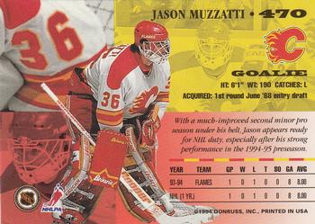 1994-95 Leaf #470 Jason Muzzatti Back