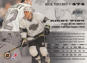 1994-95 Leaf #474 Rick Tocchet Back