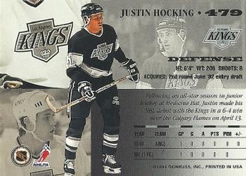 1994-95 Leaf #479 Justin Hocking Back