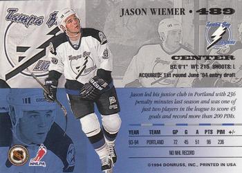 1994-95 Leaf #489 Jason Wiemer Back