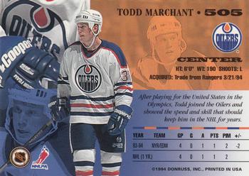 1994-95 Leaf #505 Todd Marchant Back