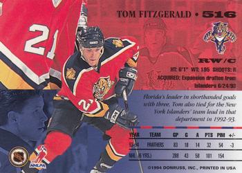 1994-95 Leaf #516 Tom Fitzgerald Back