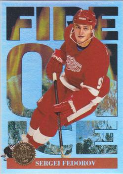 1994-95 Leaf - Fire On Ice #1 Sergei Fedorov Front