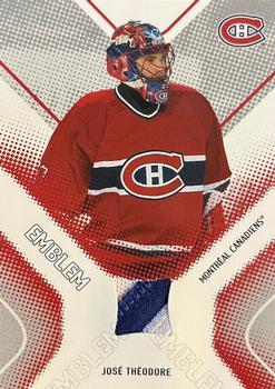 2002-03 Be a Player Between the Pipes - Emblems #14 Jose Theodore Front