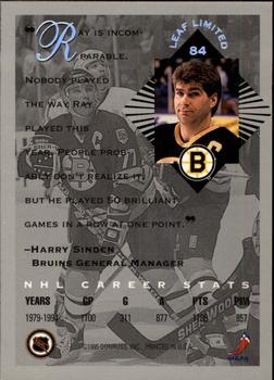 1994-95 Leaf Limited #84 Ray Bourque Back